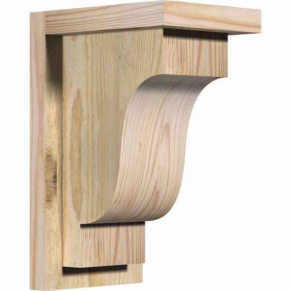 Ekena Millwork Newport Rough Sawn Corbel w/Backplate, Douglas Fir, 6"W x 8"D x 12"H COR06X08X12NEW01RDF - main